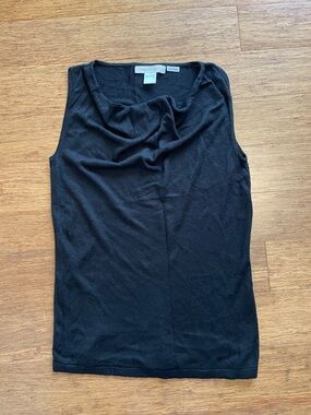 august silk Black Cowl Neck Sleeveless Tank